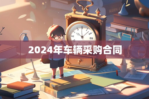 2024年车辆采购合同