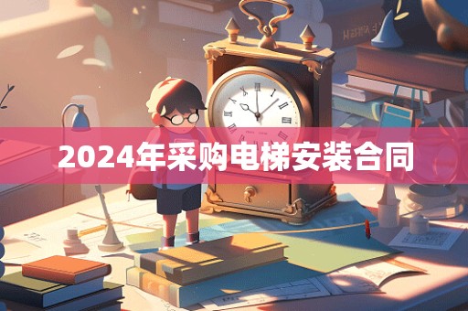 2024年采购电梯安装合同