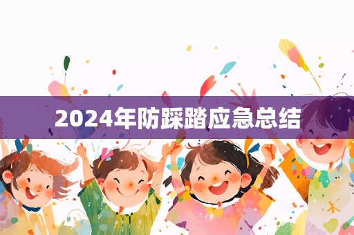 2024年防踩踏应急总结