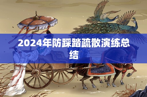 2024年防踩踏疏散演练总结