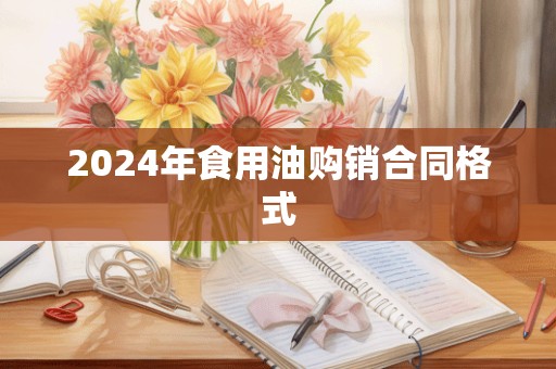 2024年食用油购销合同格式