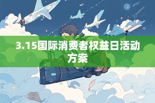 3.15国际消费者权益日活动方案